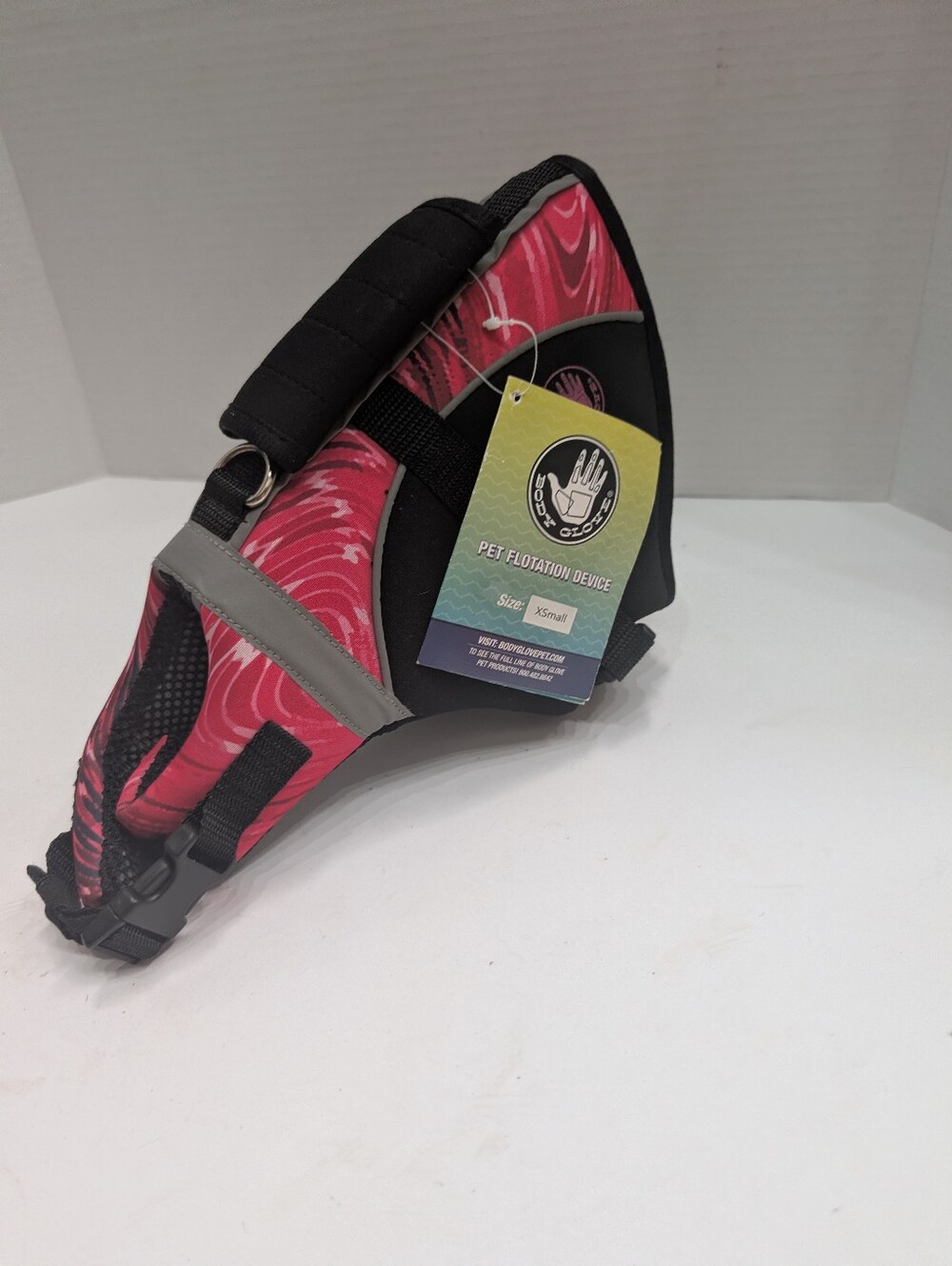 NWT BODY GLOVE Pet Dog Flotation Device XS Life Vest Jacket Fuchsia Pink Black